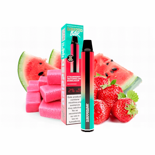 dripped-bar-strawberry-watermelon-bubblegum-20mg vapes descartáveis com nicotina