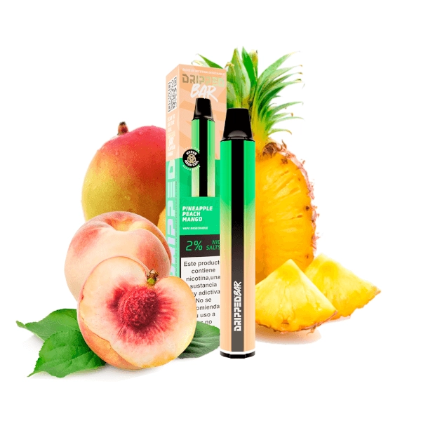 dripped-bar-disposable-pineapple-peach-mango-20mg dripped vape descartável - disposable vape