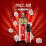 puff tornado vape descartável com nicotina cola ice