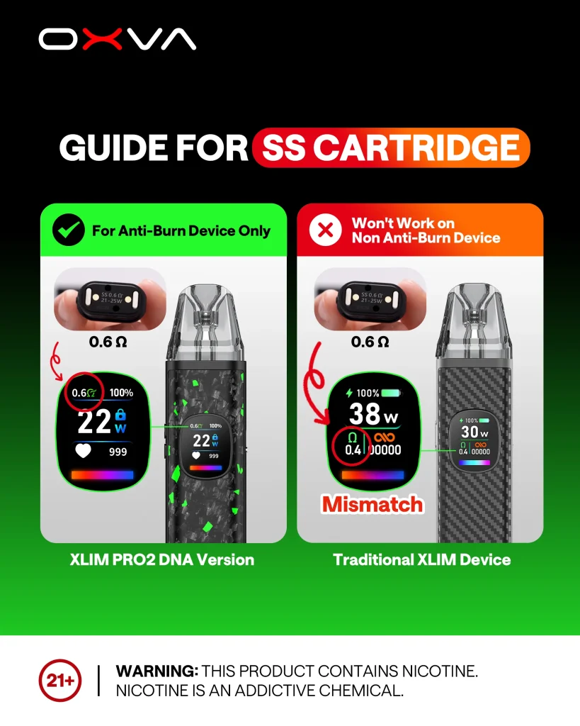 Instructies voor Oxva Xlim Pro 2 DNA-cartridge