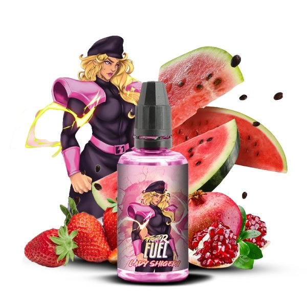 concentrate-lady-shigeri-30ml-fighter-fuel-by-maison-fuel aroma concentrado lady shigeri da marca maison fuel e da linha fighter fuel em frasco de 30ml