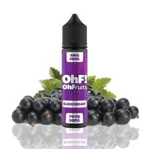 blackcurrant vape elquid from brand ohf in 50ml bottle