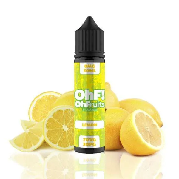 ohfruits-e-liquids-lemon-50ml ohf lemon frasco de 50ml de liquido para vaporizar