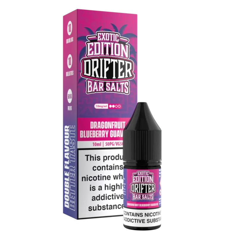 drifter salts - Dragonfruit Blueberry Guava exotic ice edition-10mg-20mg Drifter Salts Exotic Edition - Dragonfruit Blueberry Guava Ice 10ml