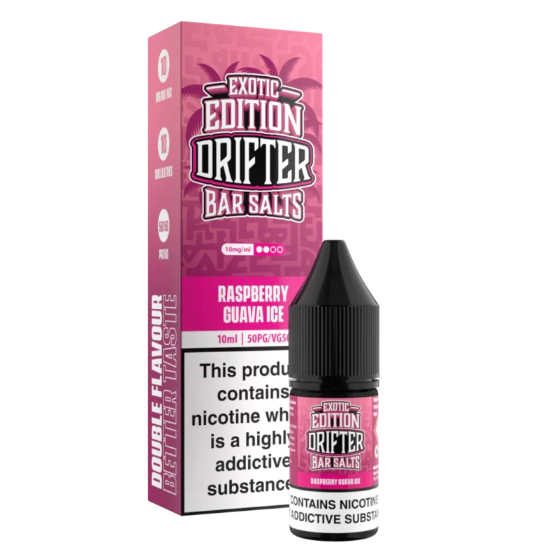 drifter salts - Raspberry Guava Ice exotic edition-10mg-20mg Drifter Salts Exotic Edition - Raspberry Guava Ice 10ml
