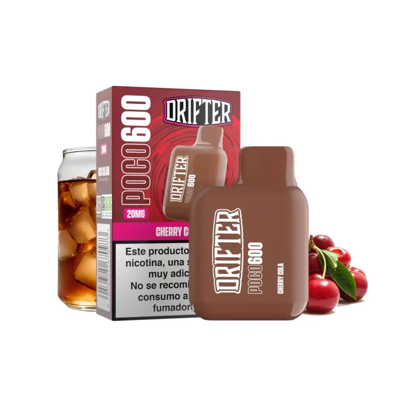 dft-drifter-poco-600-cherry-cola-20mg-2ml-vape-descartavel-disposable-pod Drifter Poco 600 Cherry Cola 20MG 2ML